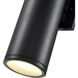 Vegas LED 18 inch Powder Coated Black Outdoor Wall Sconce